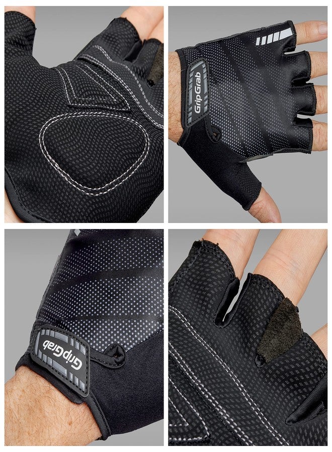 GripGrab Rouleur Entry-Level Short Finger Padded Summer Cycling Gloves Fingerless Cushioned Bicycle Mitts Pull-Off Tabs - Image 3